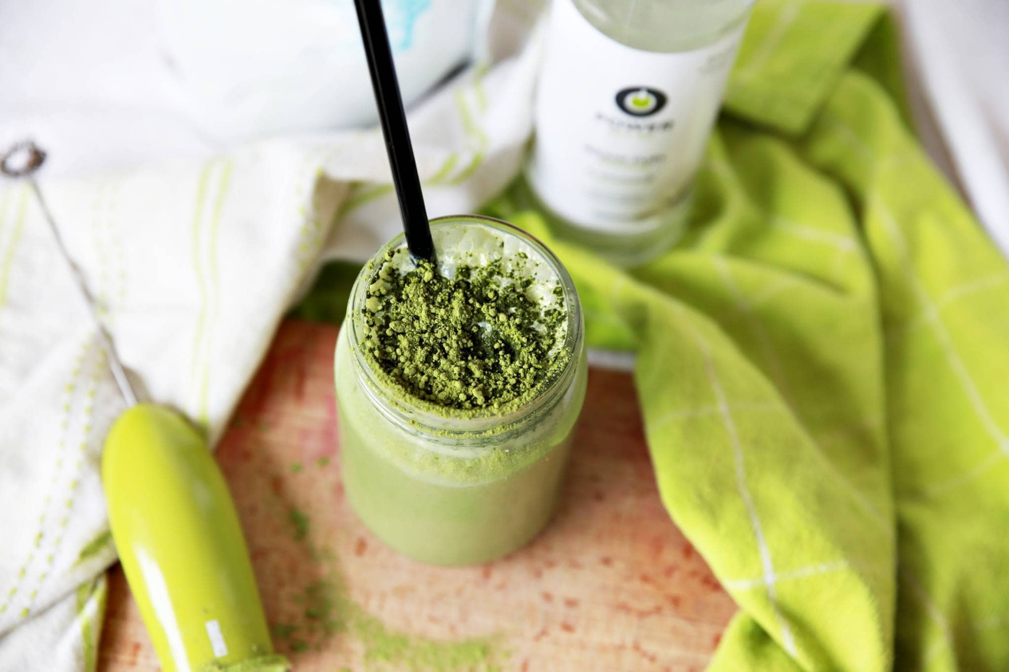 Ľadové matcha latte