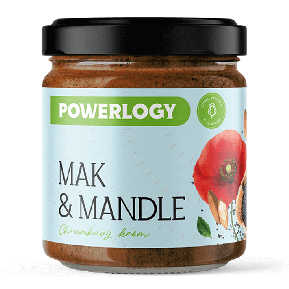 Powerlogy Mák a Mandle Krém 330 g