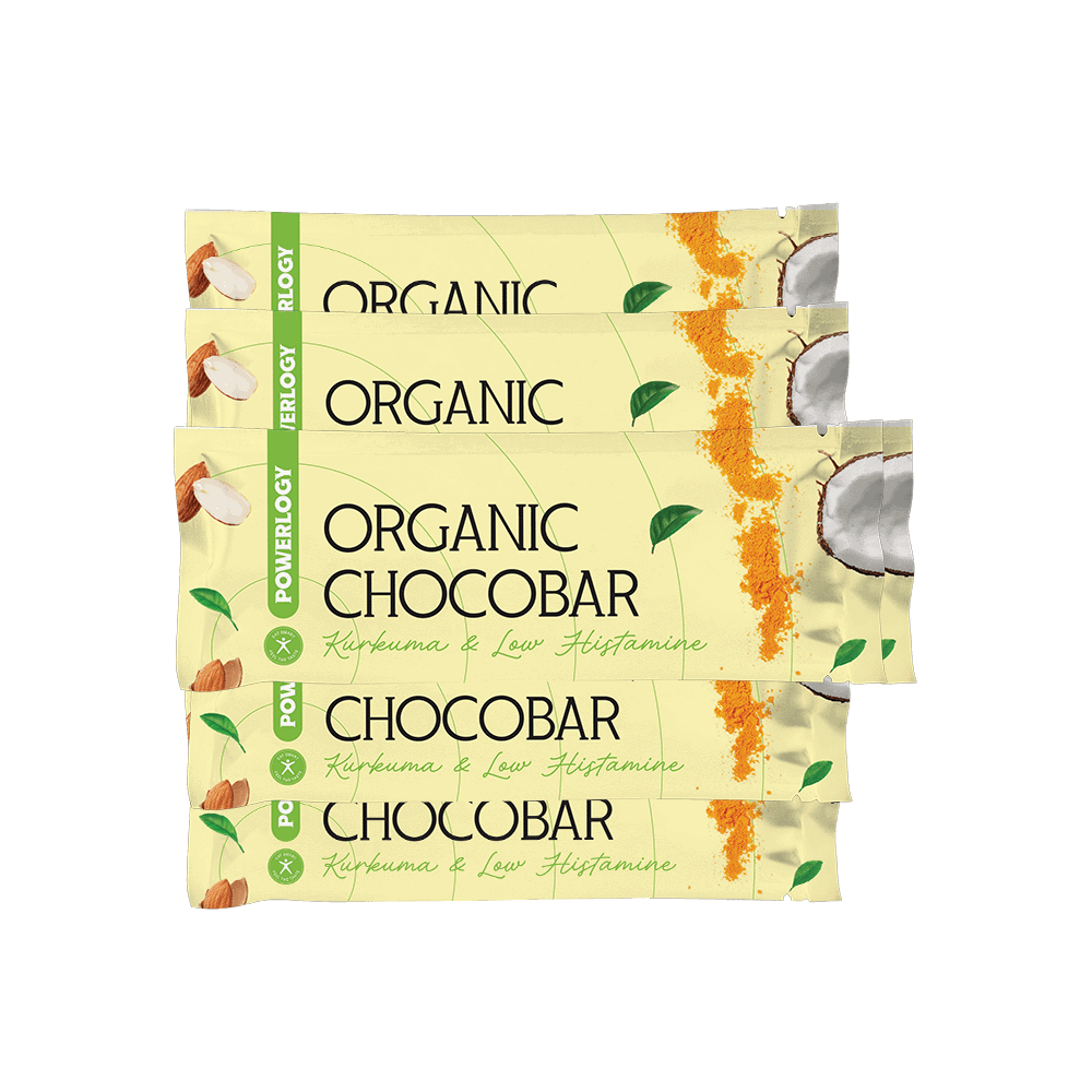 Levně Powerlogy Organic Kurkuma Chocobar 6 x 50&nbsp;g