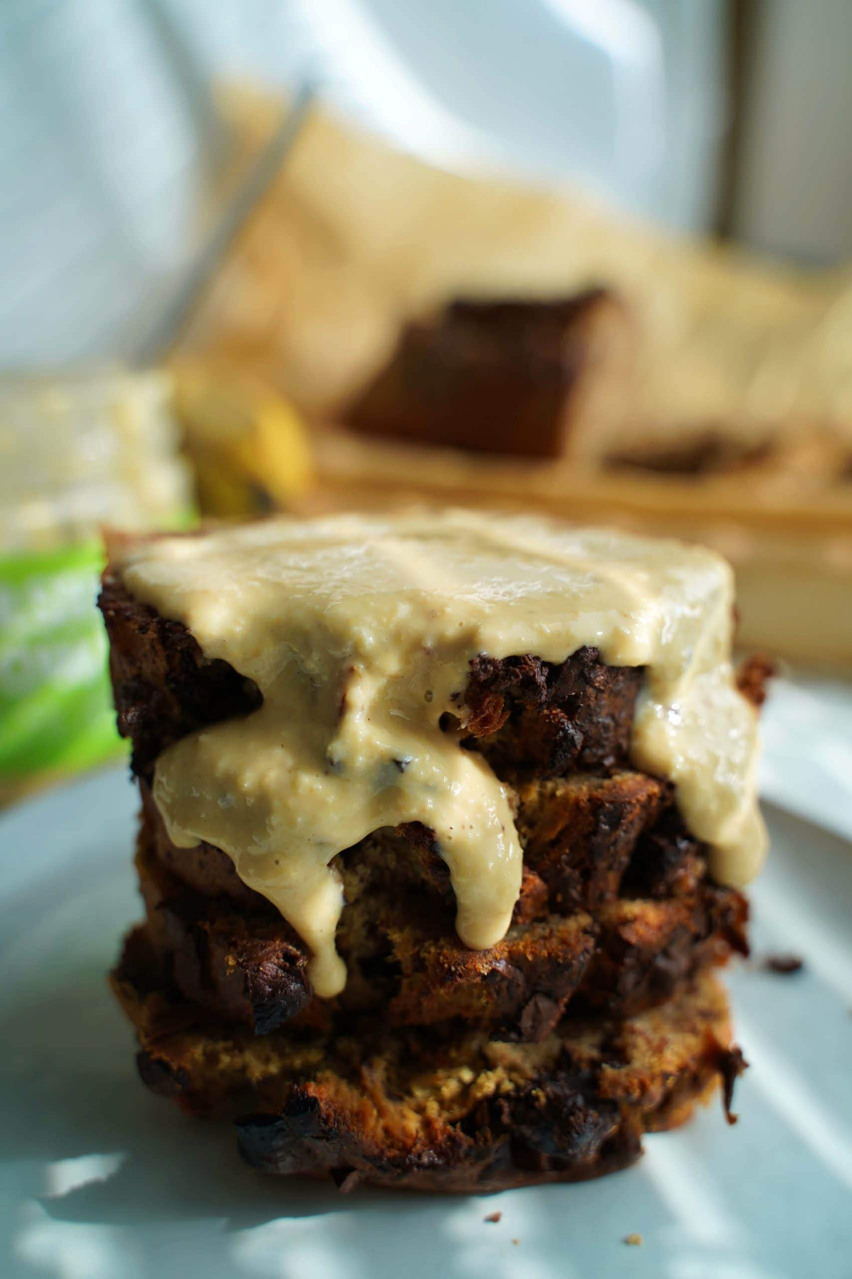 Powerlogy banana bread s Kešu polevou