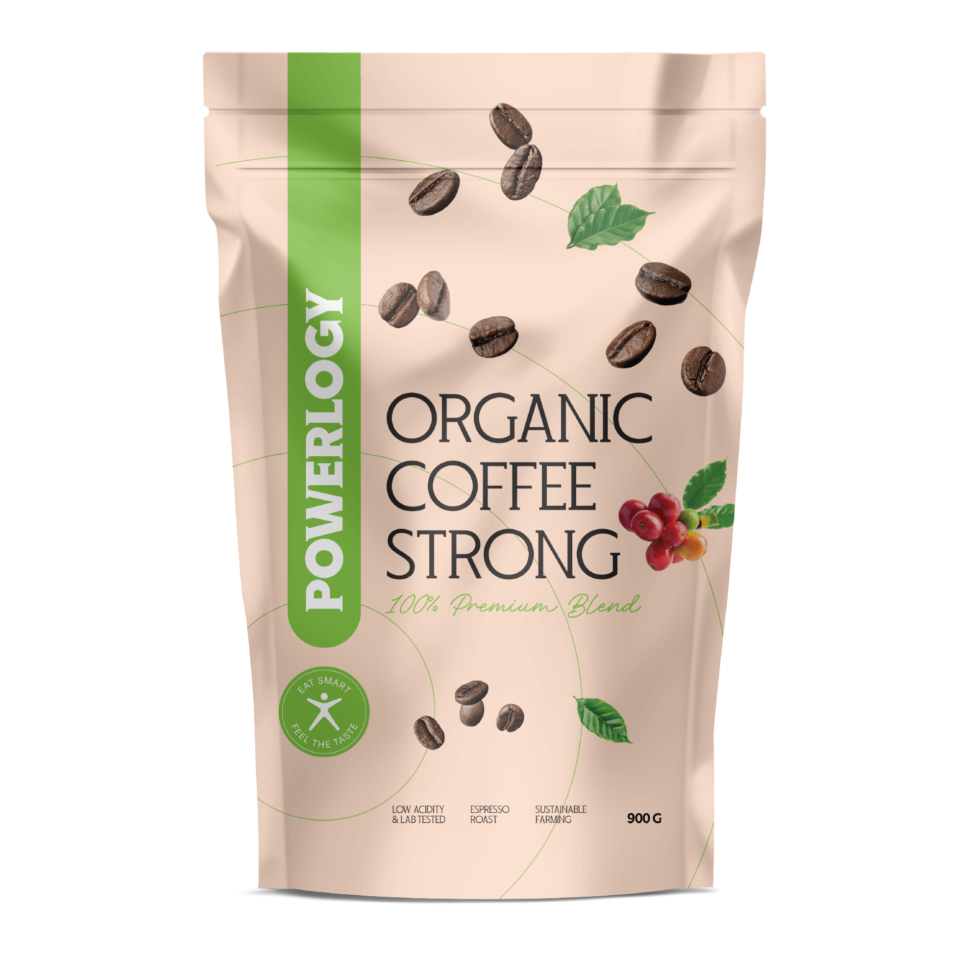 Powerlogy Organic Coffee Strong 900 g