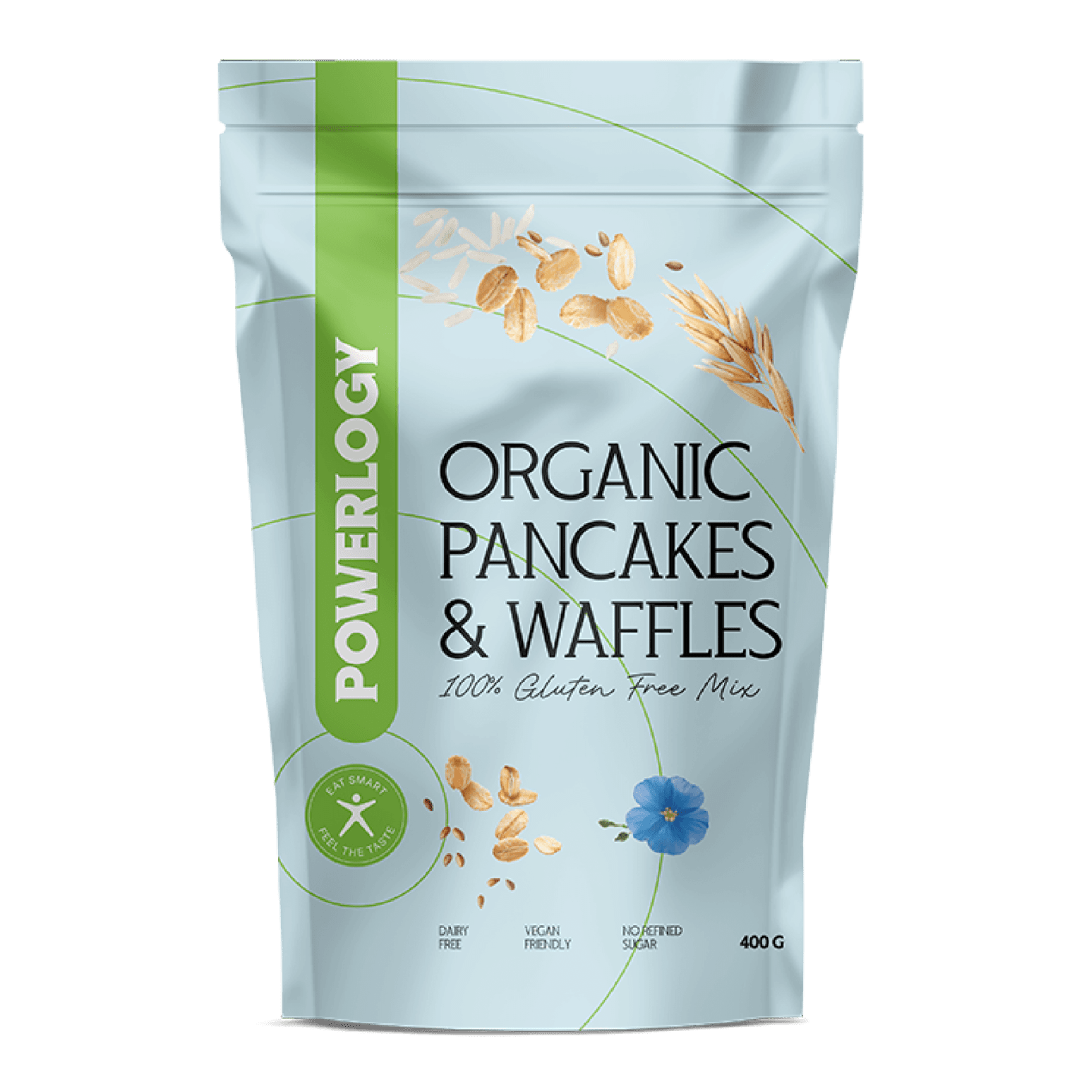 Powerlogy Organic Pancakes and Waffles Mix 400 g • POWERLOGY
