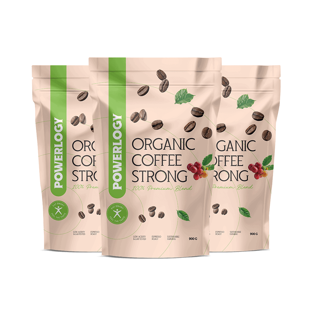 Powerlogy Organic Coffee Strong 900 g Triple Pack