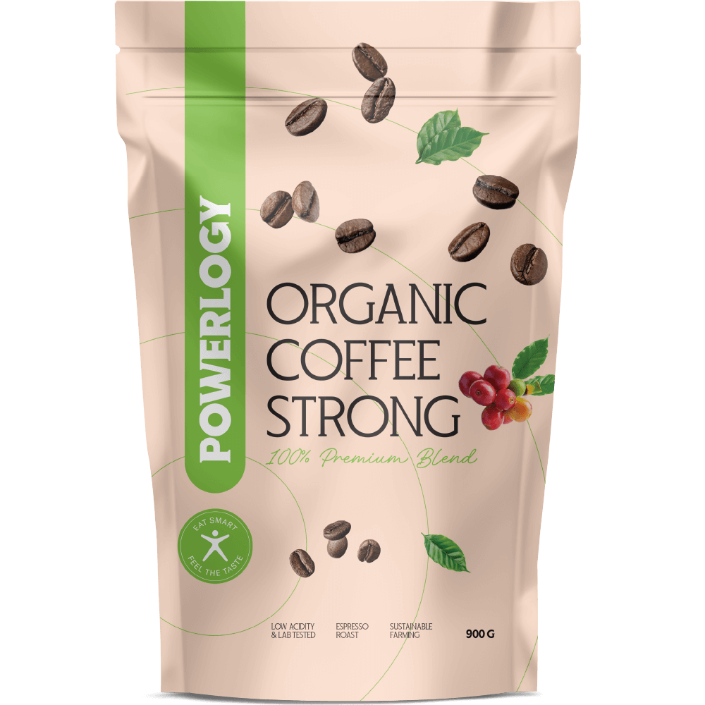 Levně Powerlogy Organic Coffee Strong 900&nbsp;g