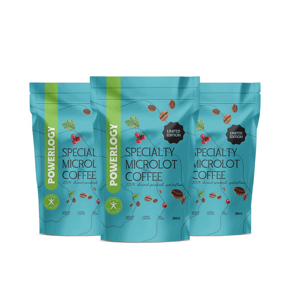 Levně Powerlogy Specialty Microlot Coffee 3 x 250&nbsp; gLimited Edition