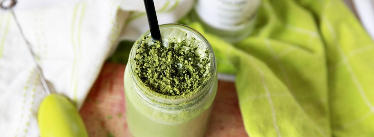 Ledové matcha latte
