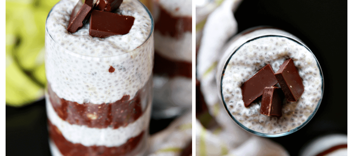 Dvoubarevný chia puding