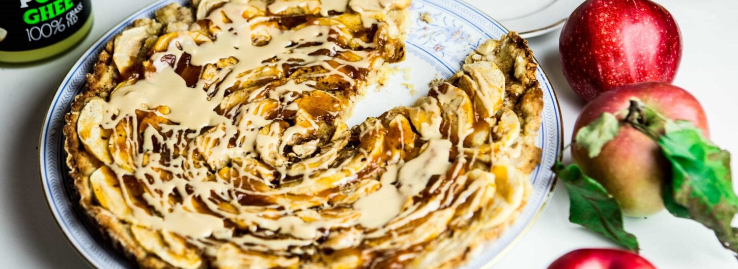 Jablečný koláč s Powerlogy Cashew Cream po francouzsku