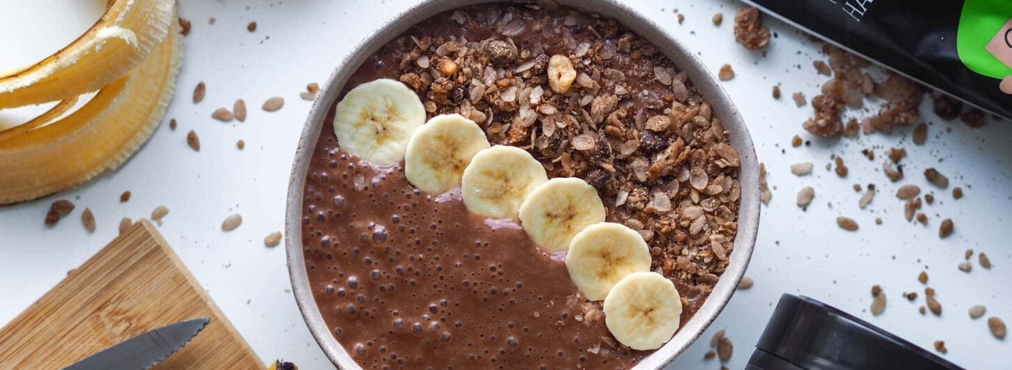 Powerlogy Choco Collagen smoothie bowl