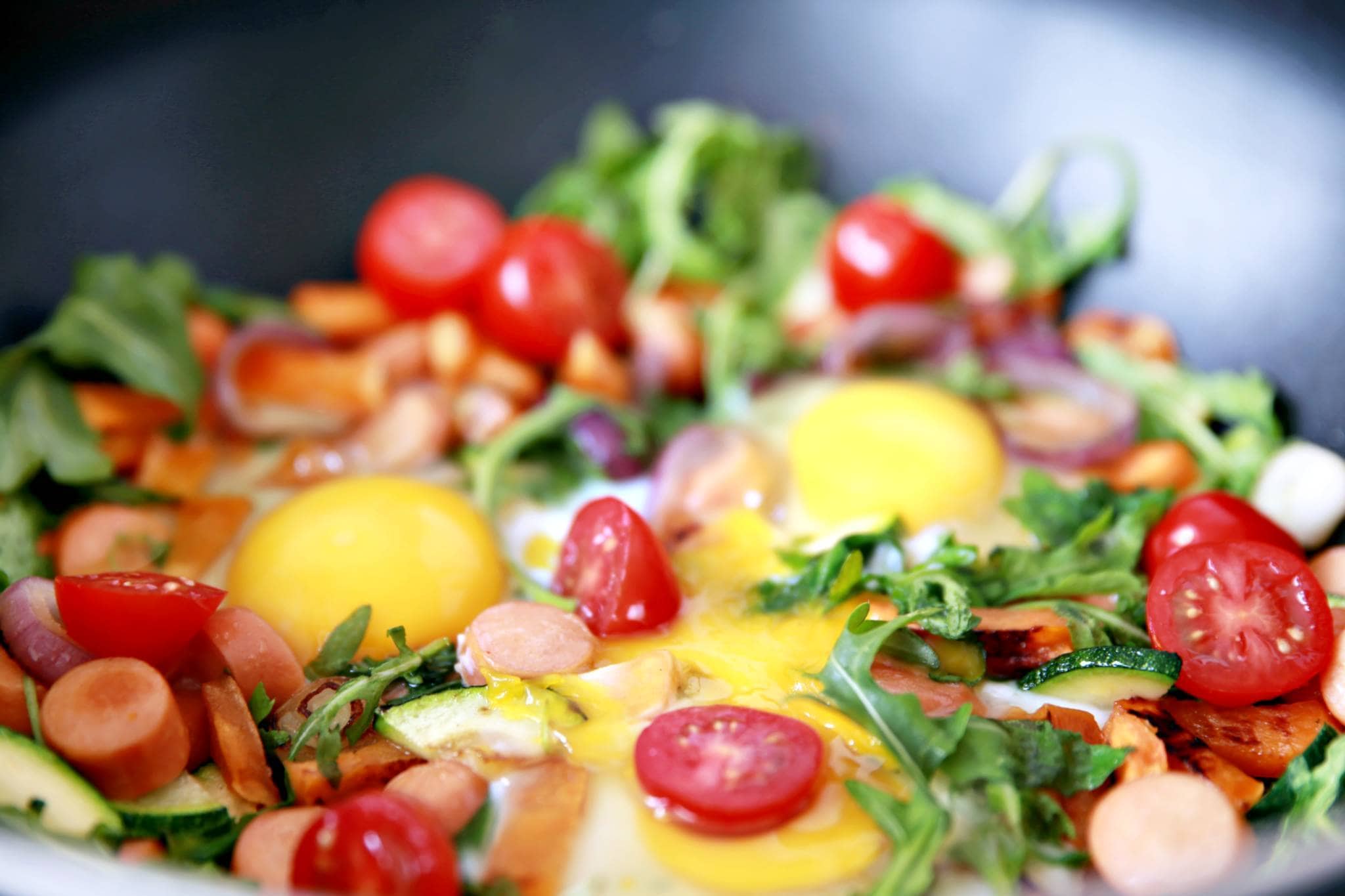 Eggs and vegetables all in one