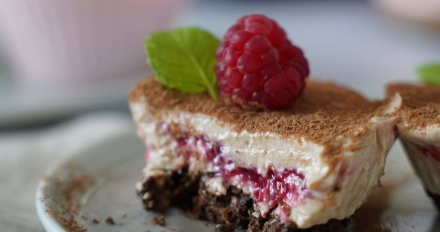 Mini malinový cheesecake bez pečenia
