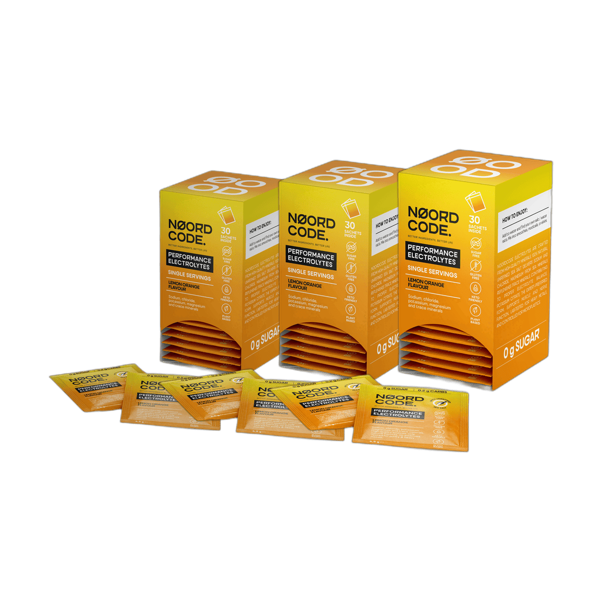 NoordCode Performance Electrolytes Lemon Orange 3 x 30 x 6,5 g