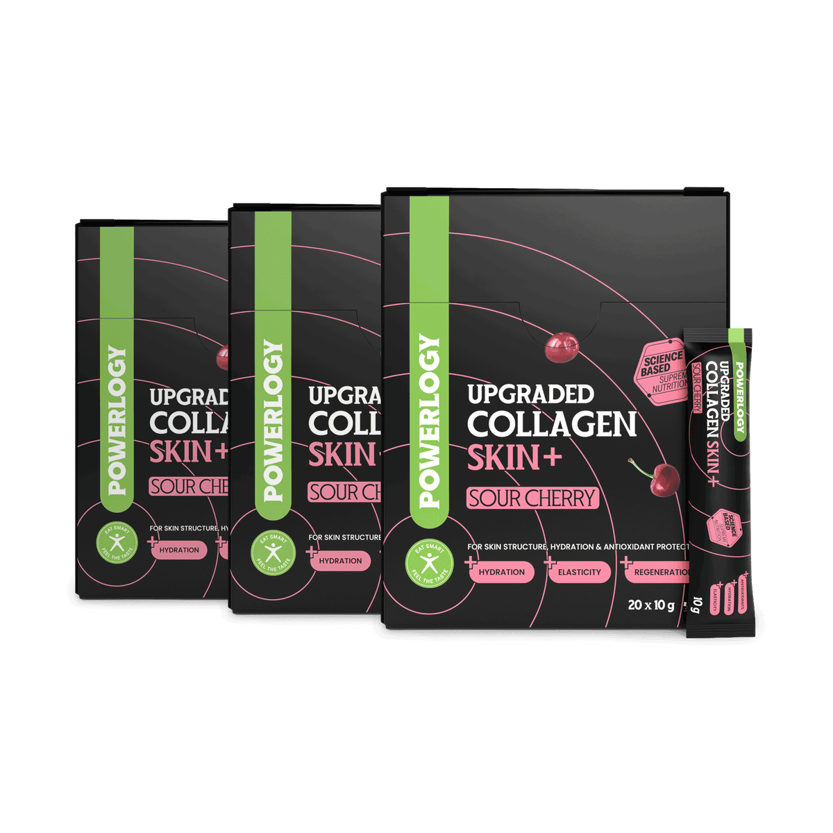 Powerlogy Upgraded Collagen Skin+ 3 x 20 x 10 g