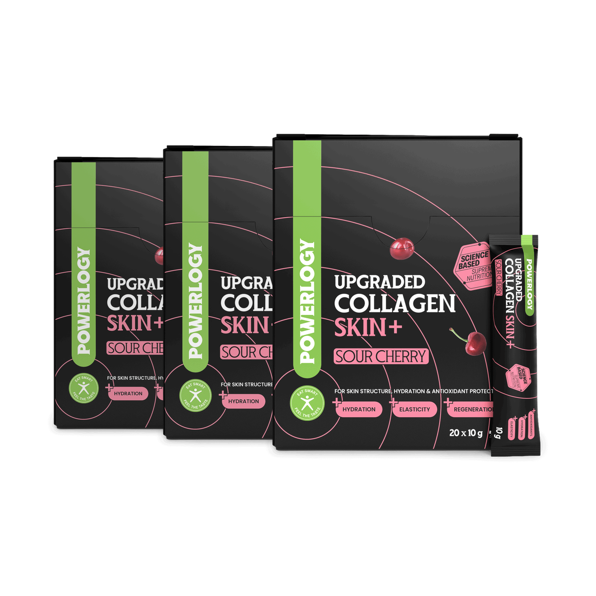 Powerlogy Upgraded Collagen Skin+ 3 x 20 x 10 g