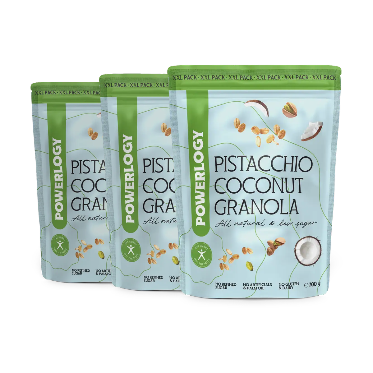 Powerlogy Pistacchio Coconut Granola 3 x 700 g