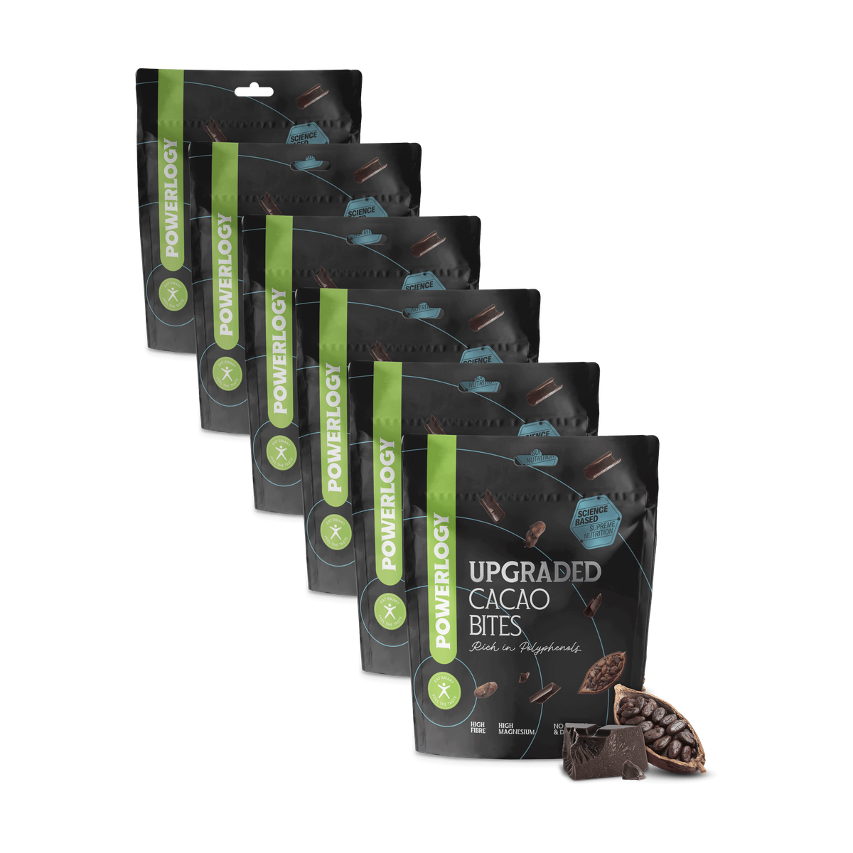 Powerlogy Upgraded Cacao Bites 6 x 100 g