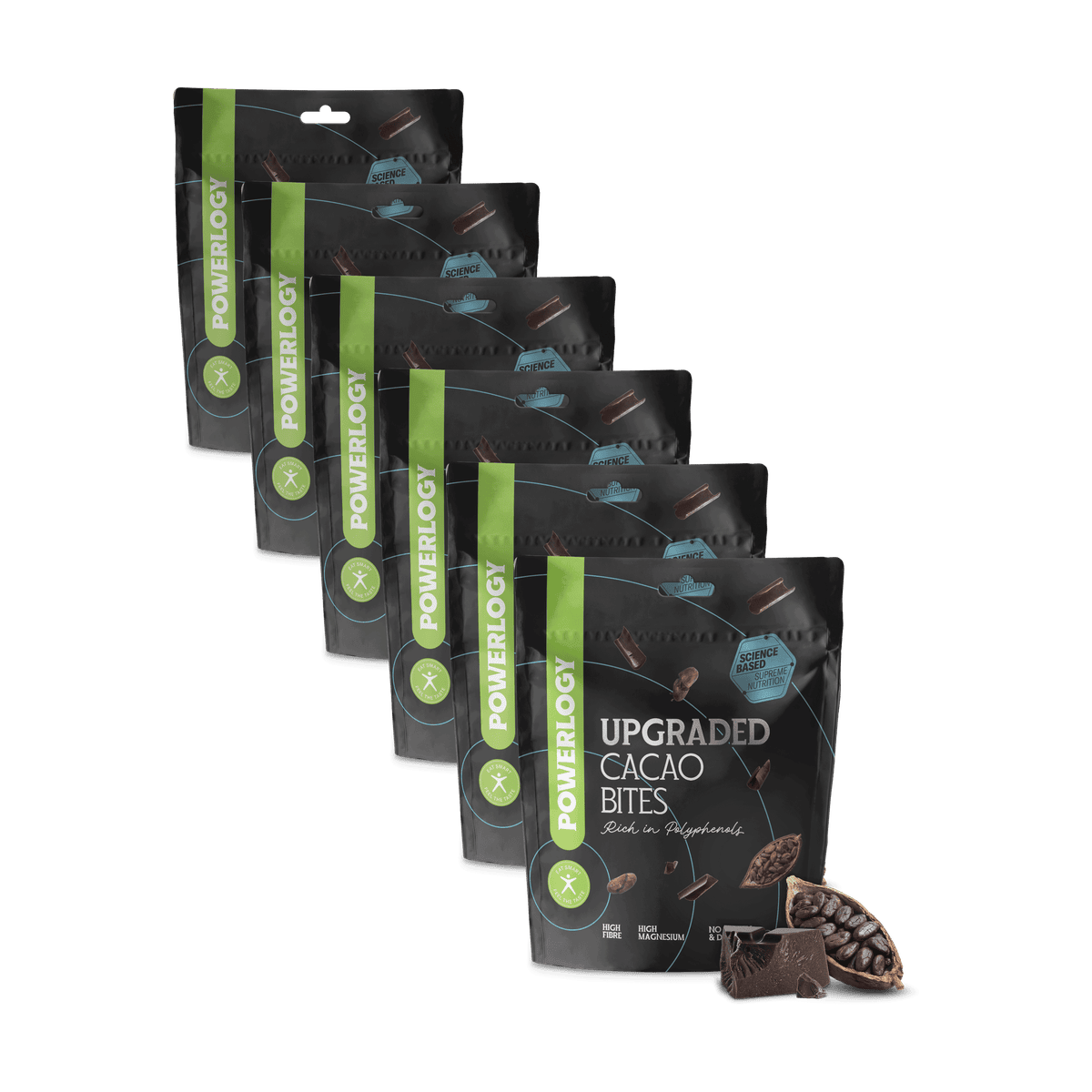Powerlogy Upgraded Cacao Bites 6 x 100 g