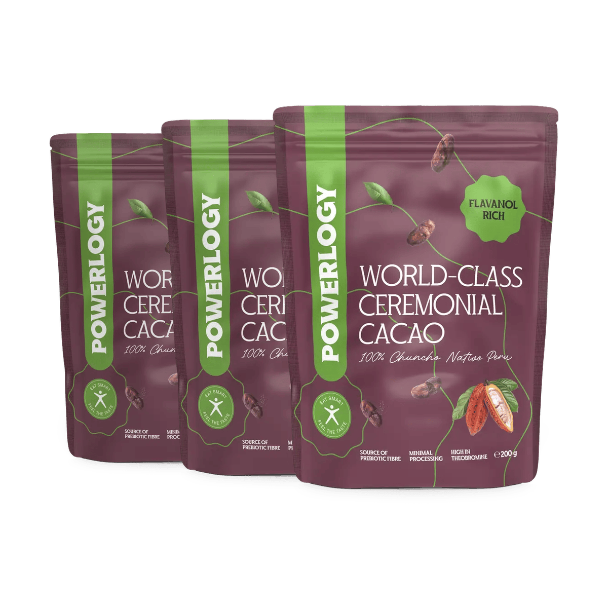 Powerlogy World-Class Ceremonial Cacao 3 x 200 g