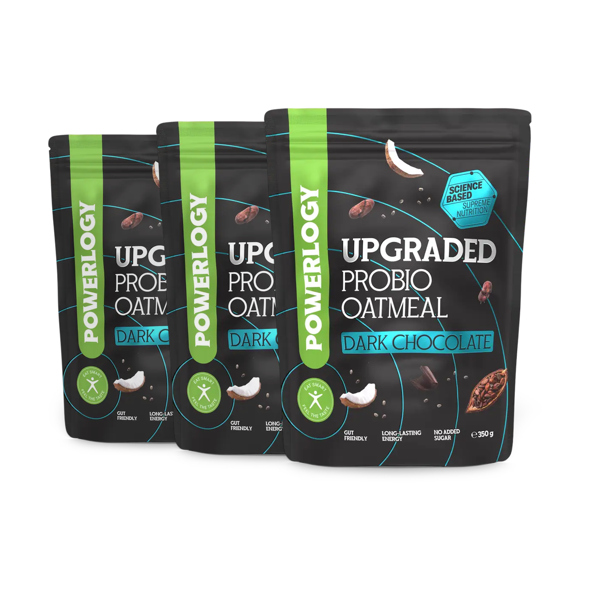 Powerlogy Upgraded Probio Oatmeal Dark Chocolate 3 x 350 g