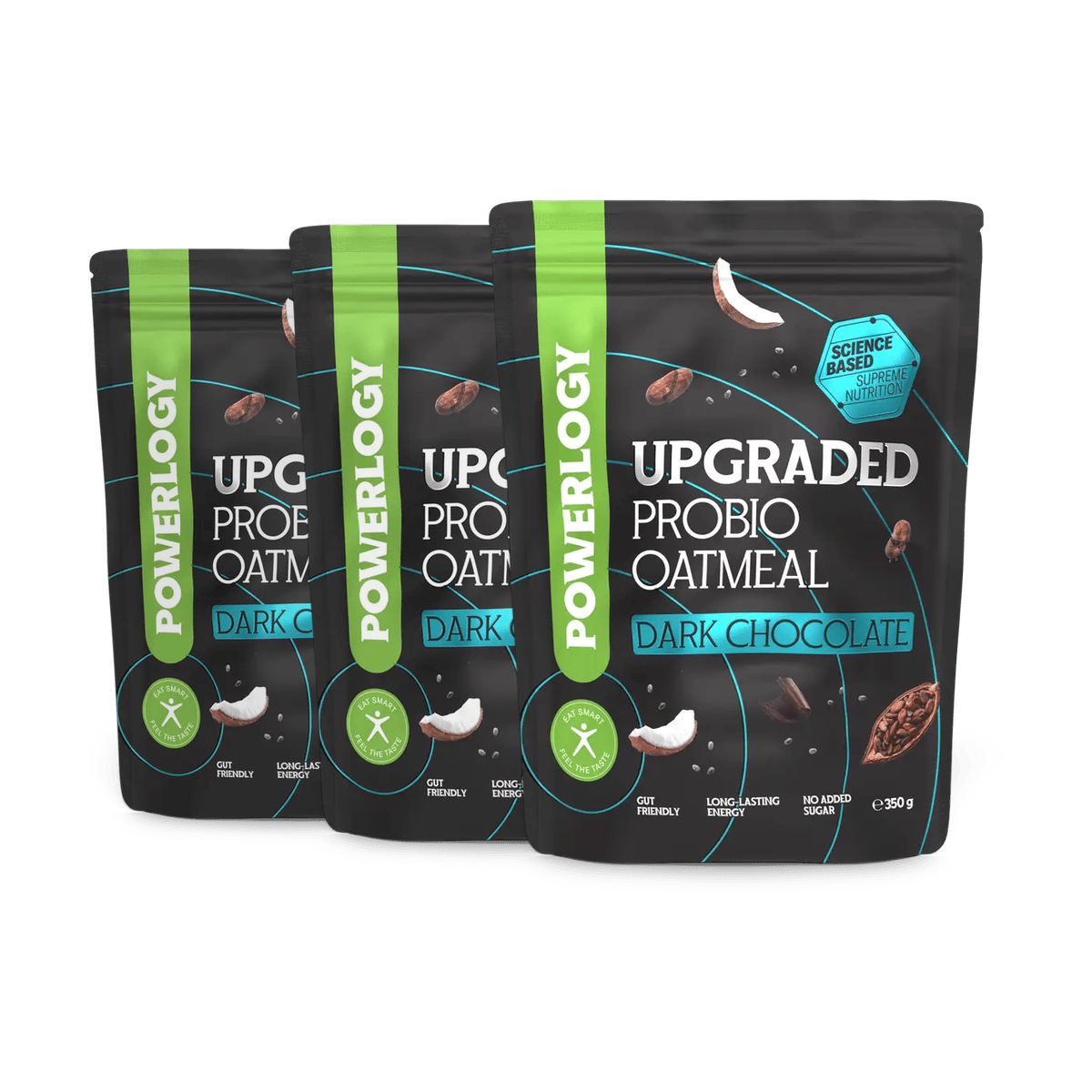 Powerlogy Upgraded Probio Oatmeal Dark Chocolate 3 x 350 g