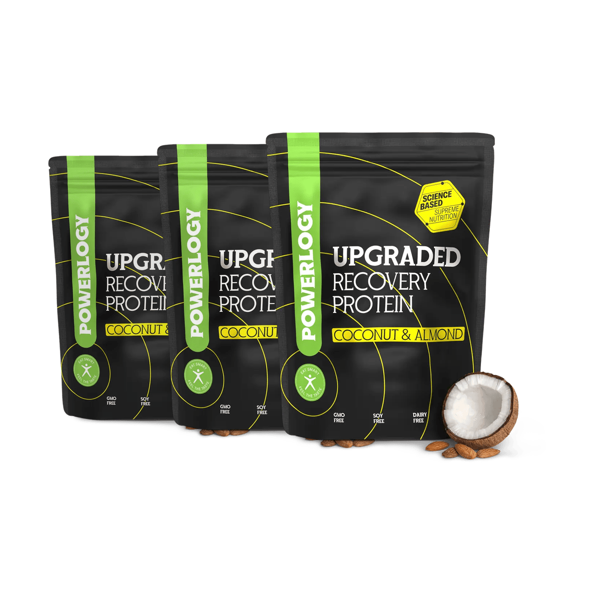 Powerlogy Upgraded Recovery Protein Coconut & Almond 3 x 500 g