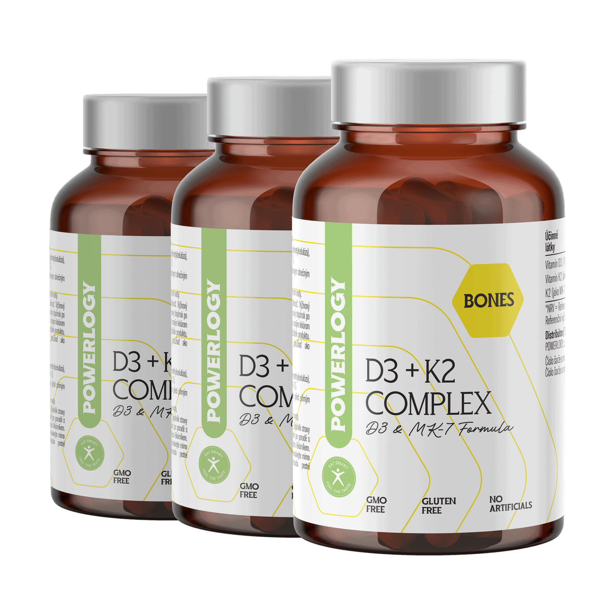 Powerlogy D3+K2 Complex 3 x 60 kapsúl