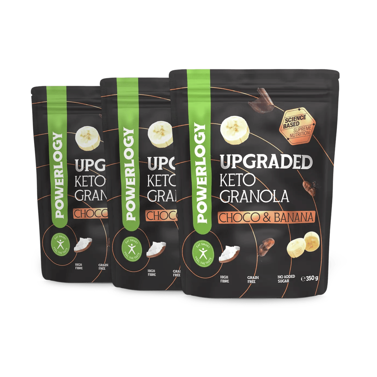 Powerlogy Upgraded Keto Granola Choco & Banana 3 x 350 g