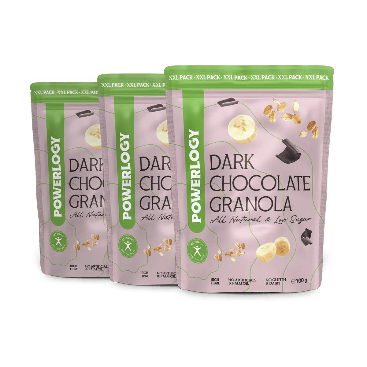 Powerlogy Dark Chocolate Granola 3 x 700 g