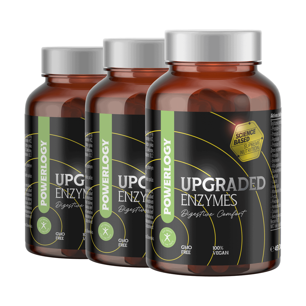 Powerlogy Upgraded Enzymes 3 x 60 kapsúl