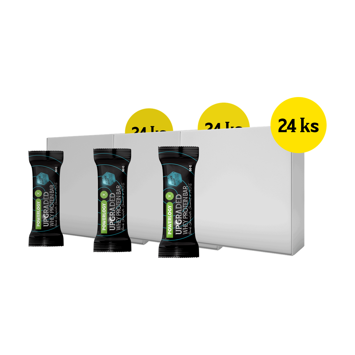 Powerlogy Upgraded Whey Protein Bar 3 x 24 x 50 g