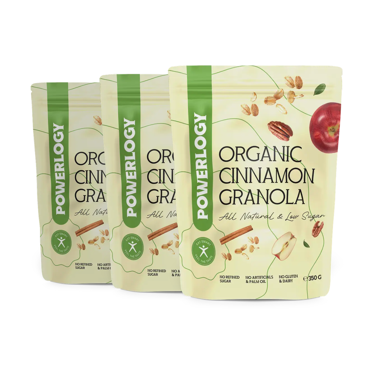 Powerlogy Organic Cinnamon Granola 3 x 350 g