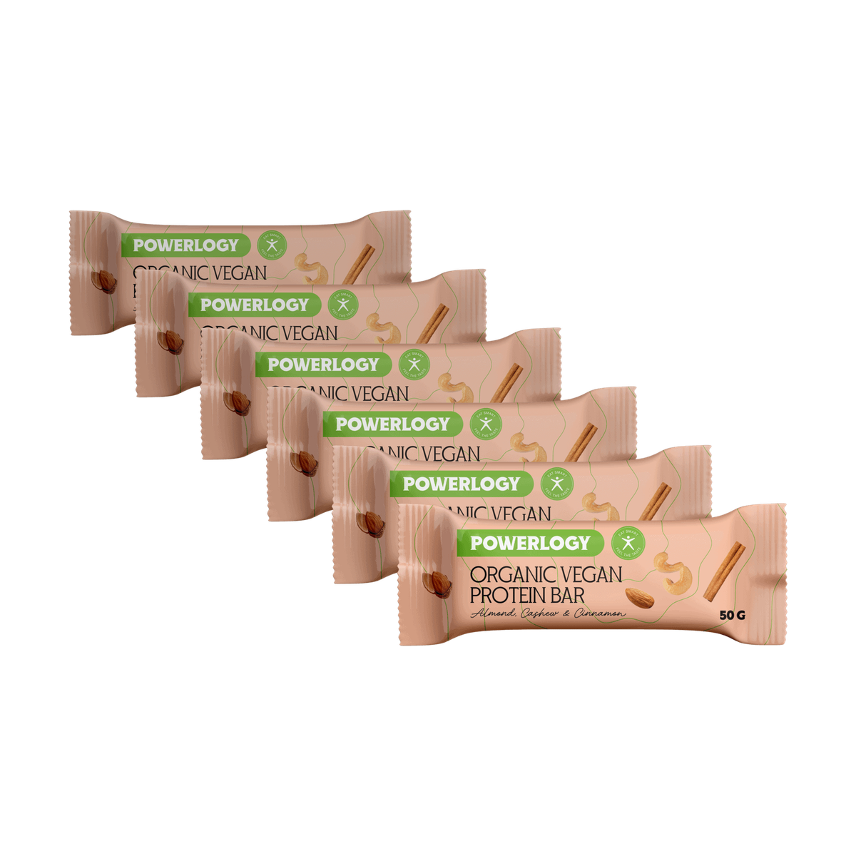 Powerlogy Organic Vegan Protein Bar 6 x 50 g