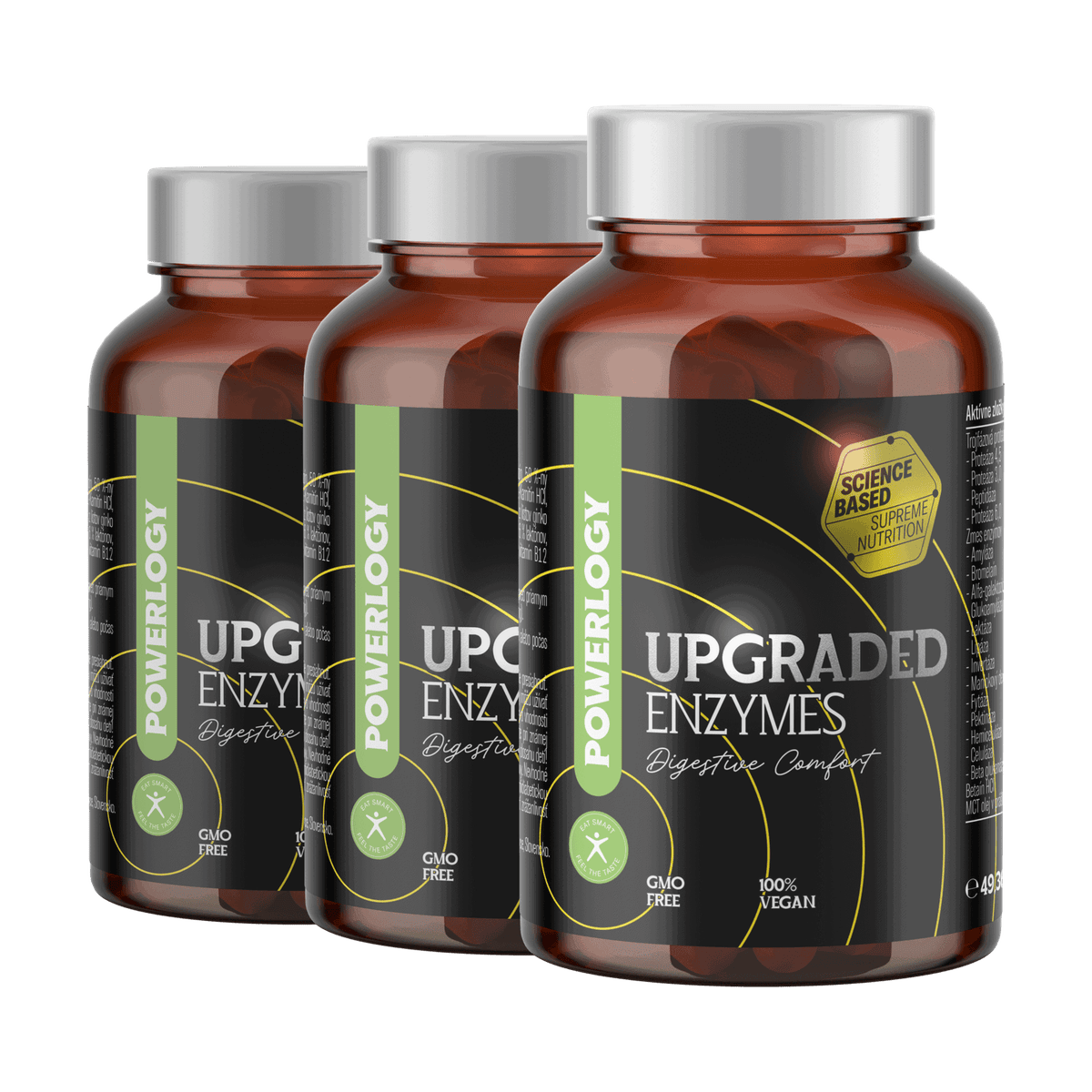 Powerlogy Upgraded Enzymes 3 x 60 kapsúl