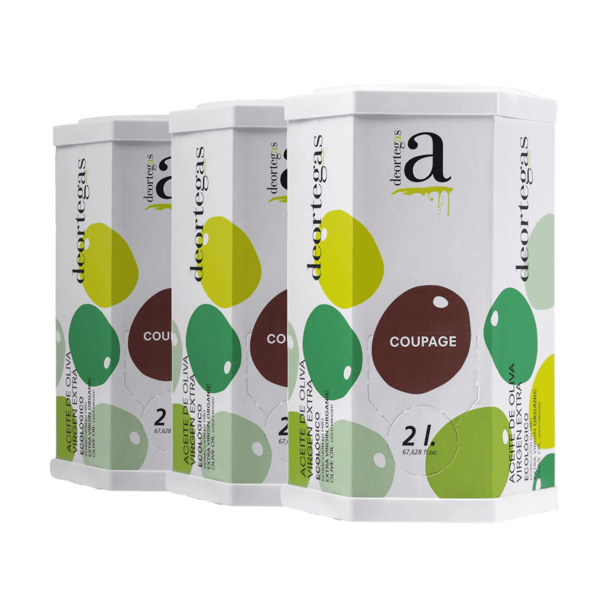 Deortegas Organic Extra Virgin Olive Oil Coupage 3 x 2 l