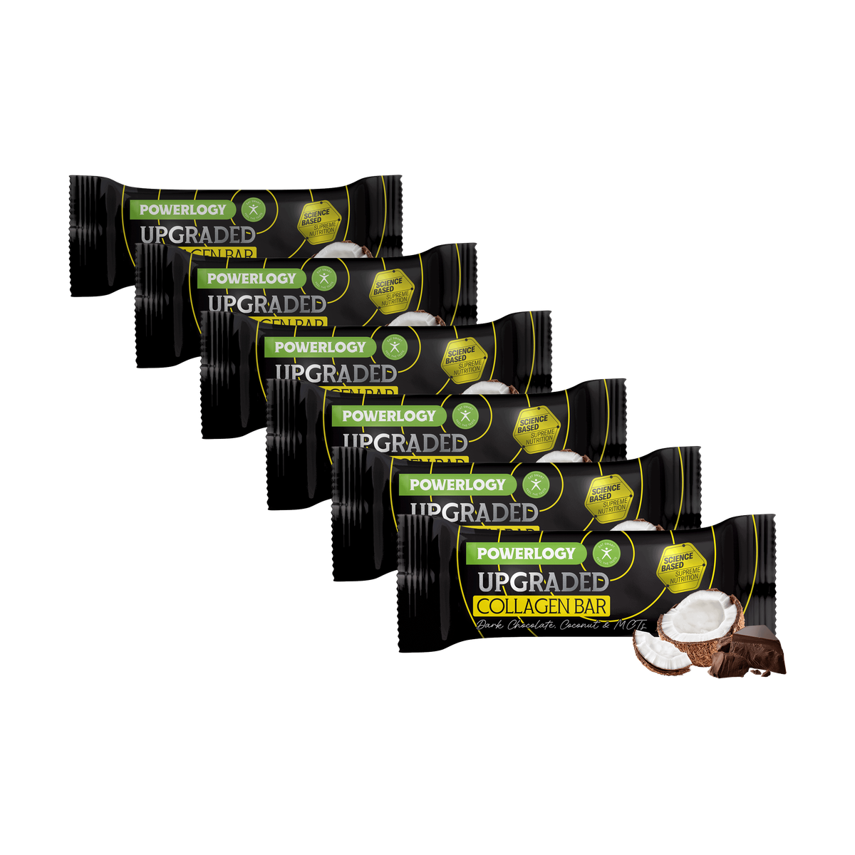 Powerlogy Upgraded Collagen Bar Dark Chocolate 6 x 50 g