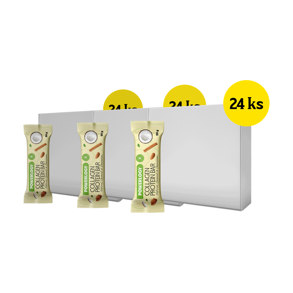 Powerlogy Collagen Protein Bar 3 x 24 x 50 g