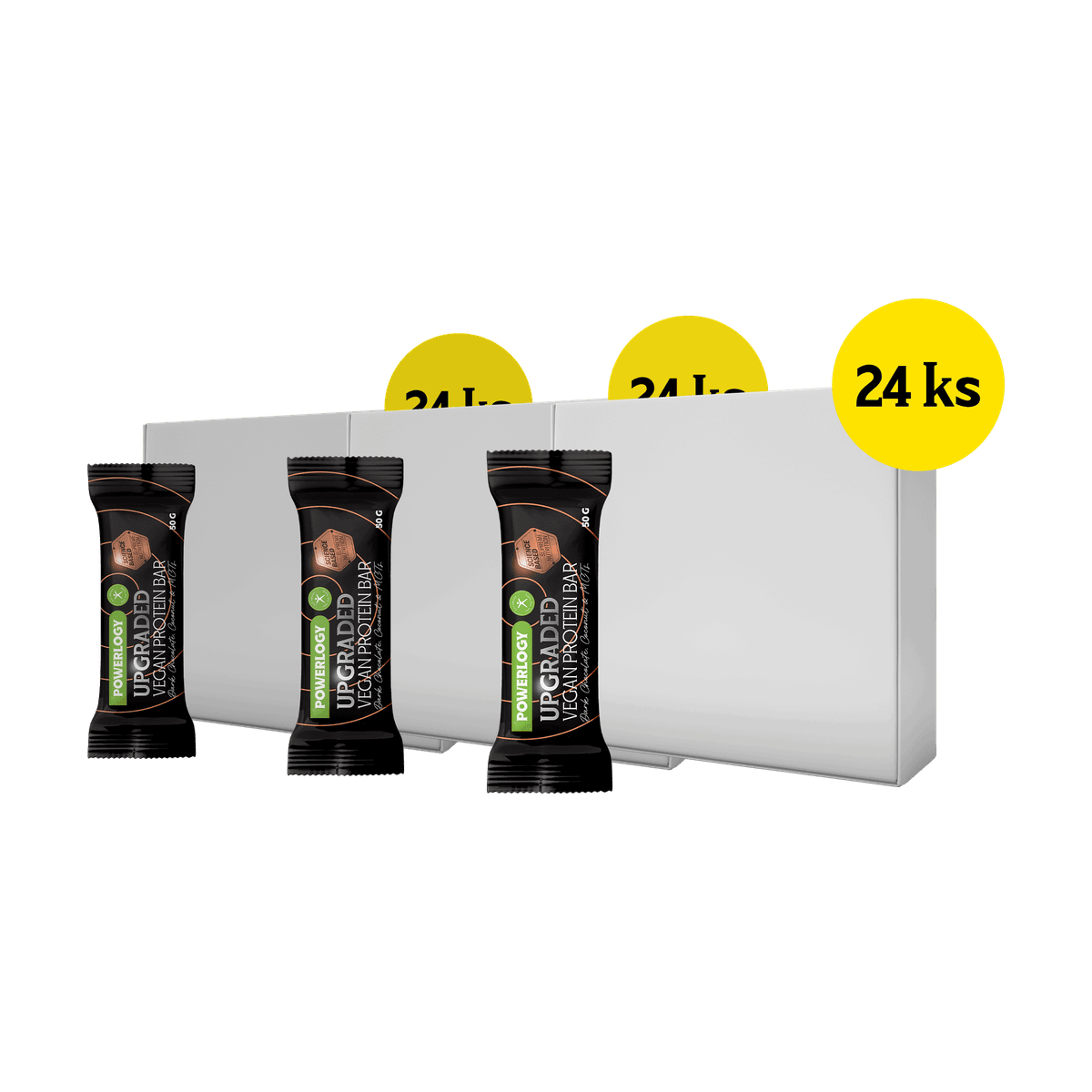 Powerlogy Upgraded Vegan Protein Bar 3 x 24 x 50 g