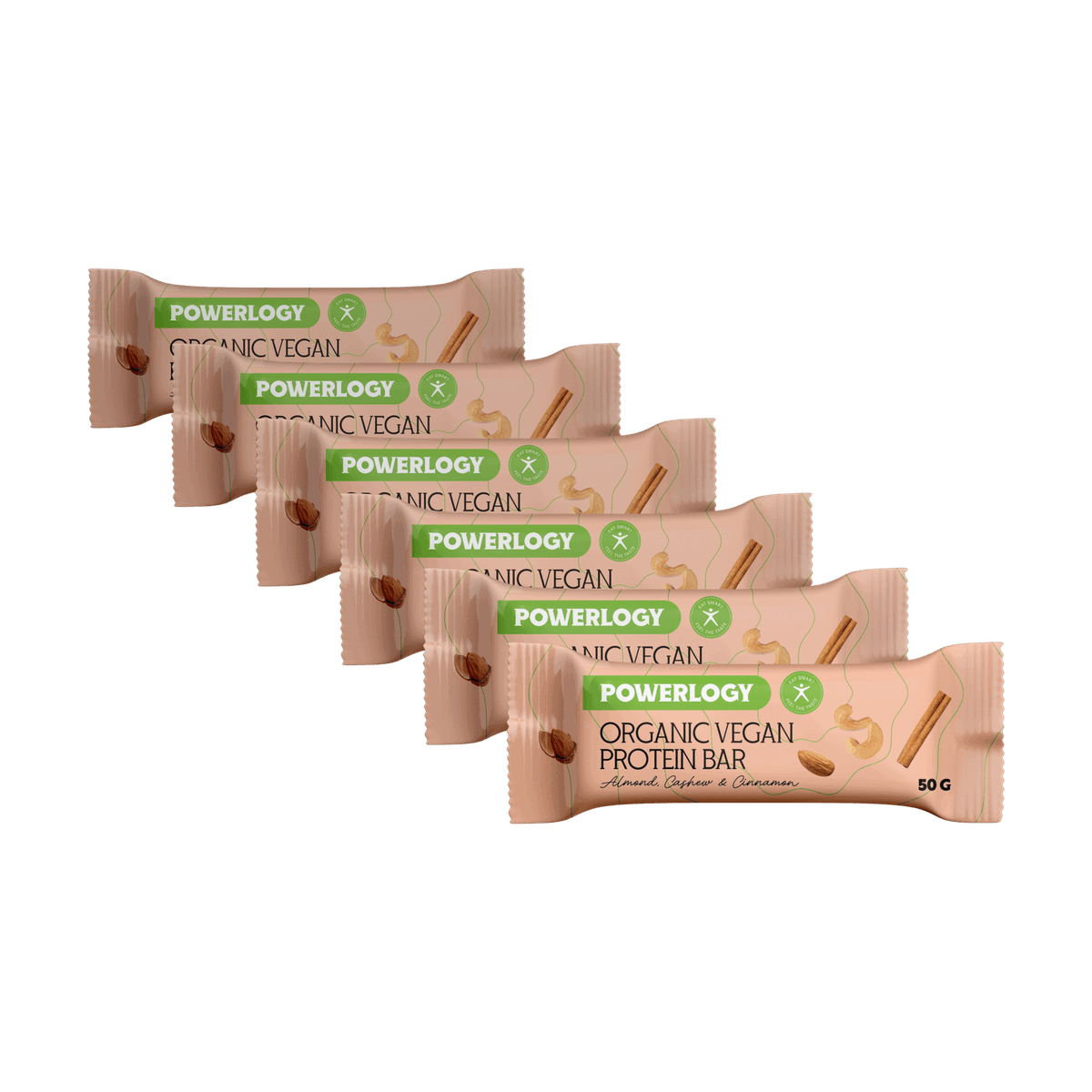 Powerlogy Organic Vegan Protein Bar 6 x 50 g