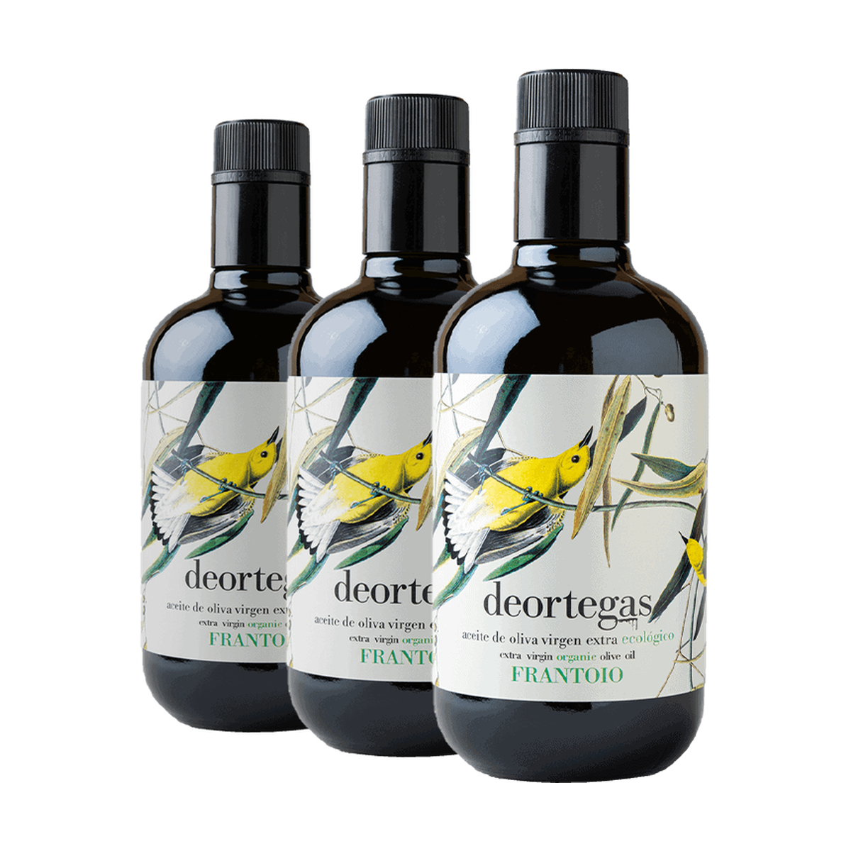 Deortegas Organic Extra Virgin Olive Oil Frantoio 3 x 500 ml