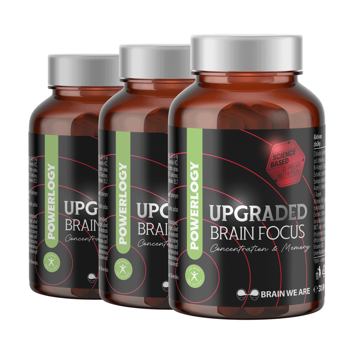 Powerlogy Upgraded Brain Focus 3 x 60 kapsúl