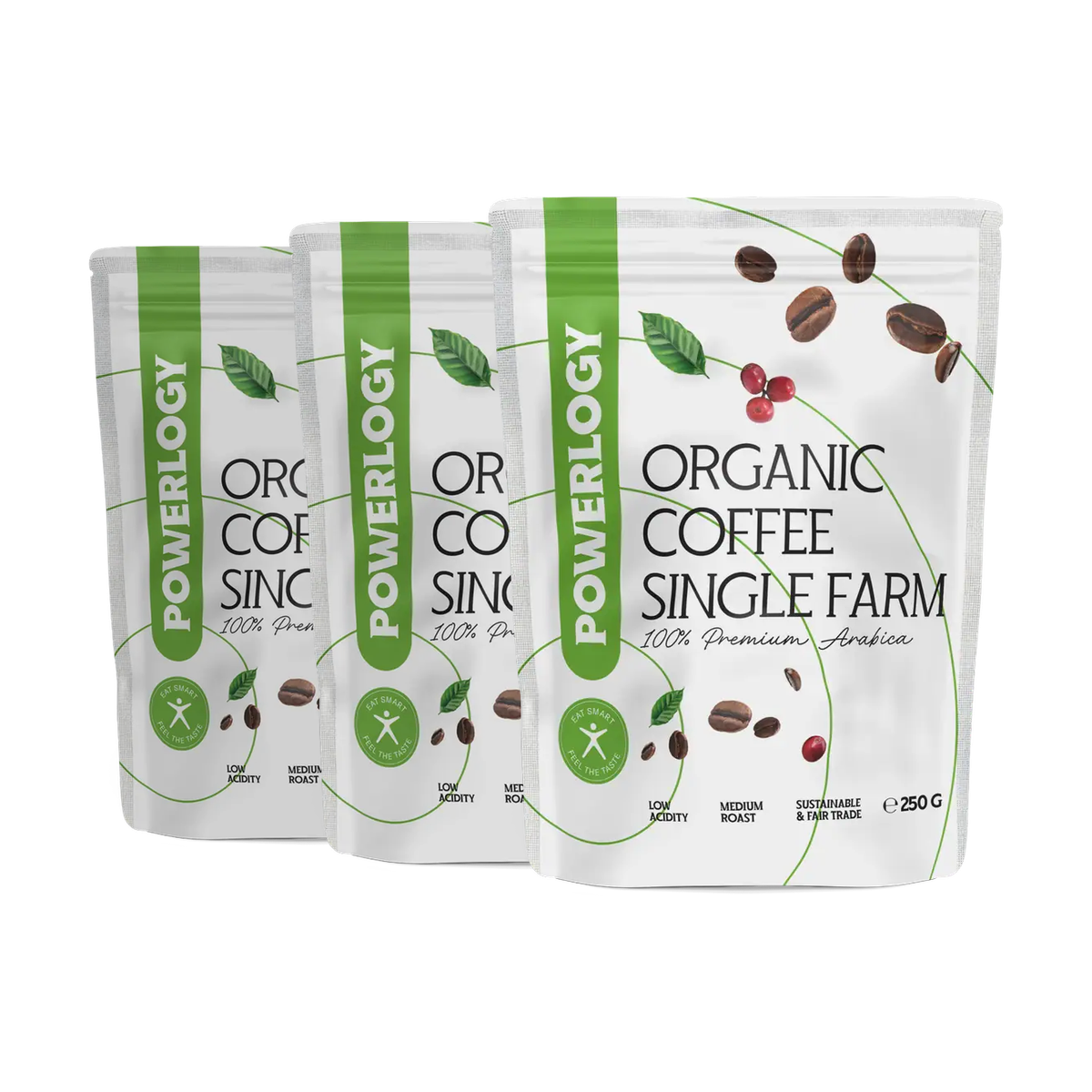 Powerlogy Organic Coffee 3 x 250 g