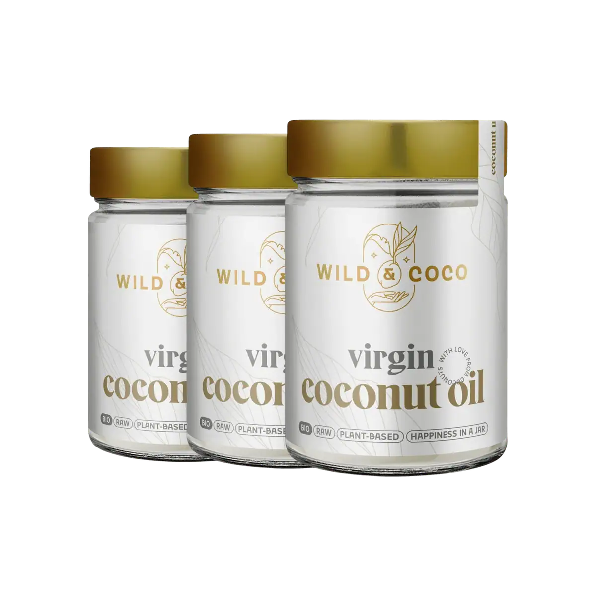 Wild & Coco BIO Virgin Coconut Oil 300 ml 3 x