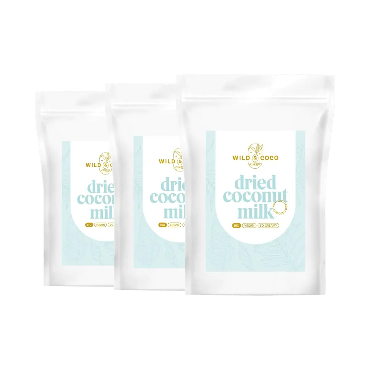 Wild & Coco BIO Dried coconut milk 300 g 3 x