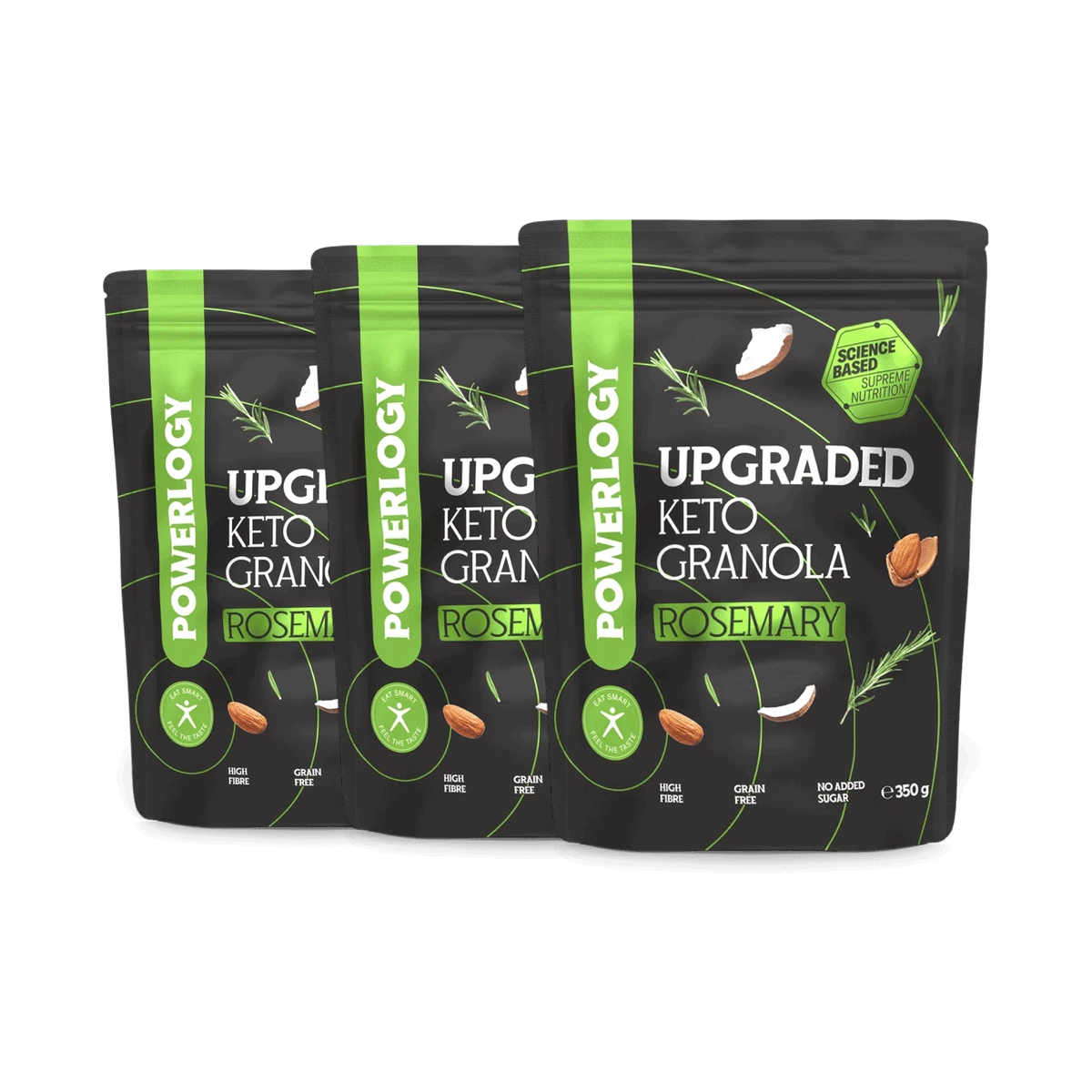 Powerlogy Upgraded Keto Rosemary Granola 3 x 350 g