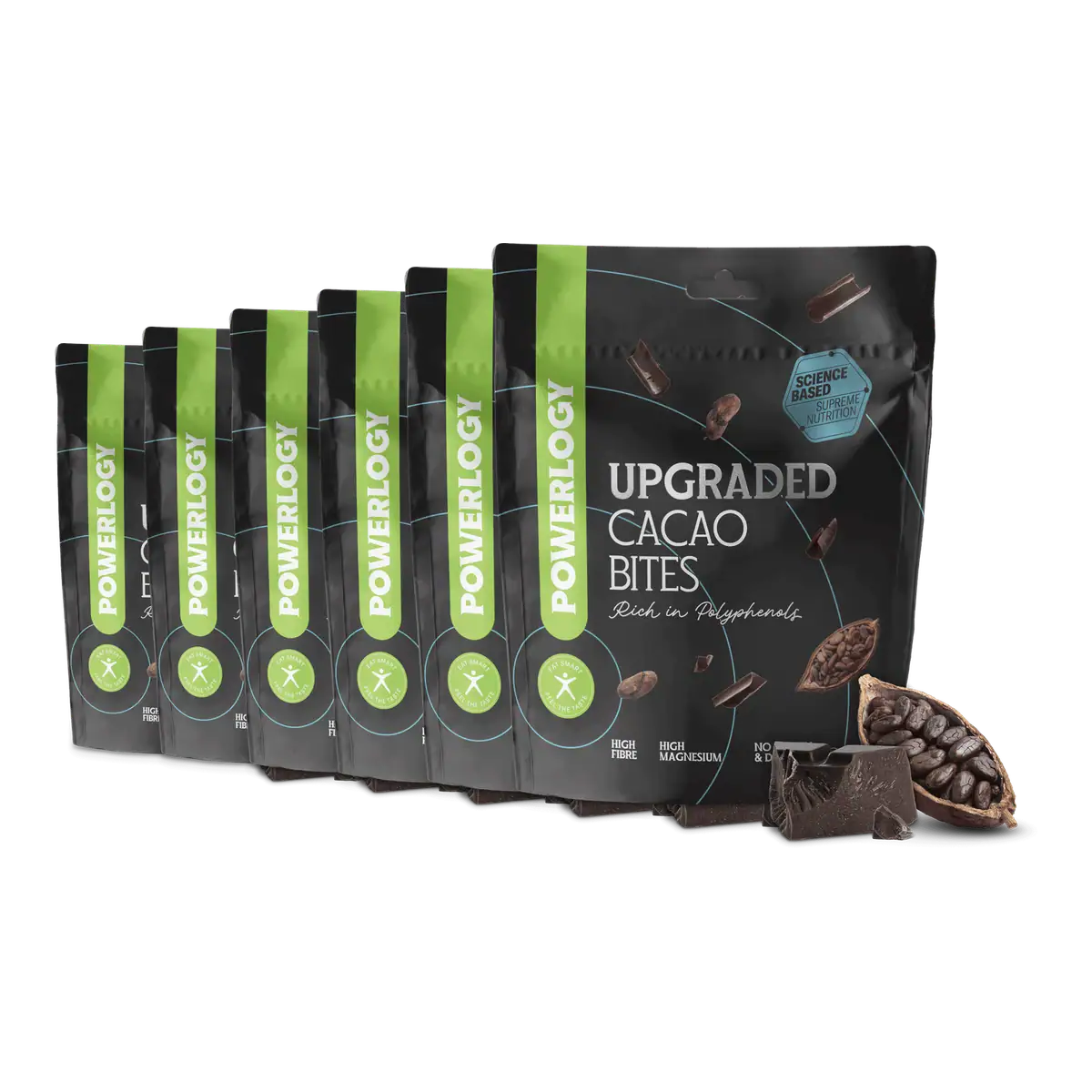 Powerlogy Upgraded Cacao Bites 100 g 6 x