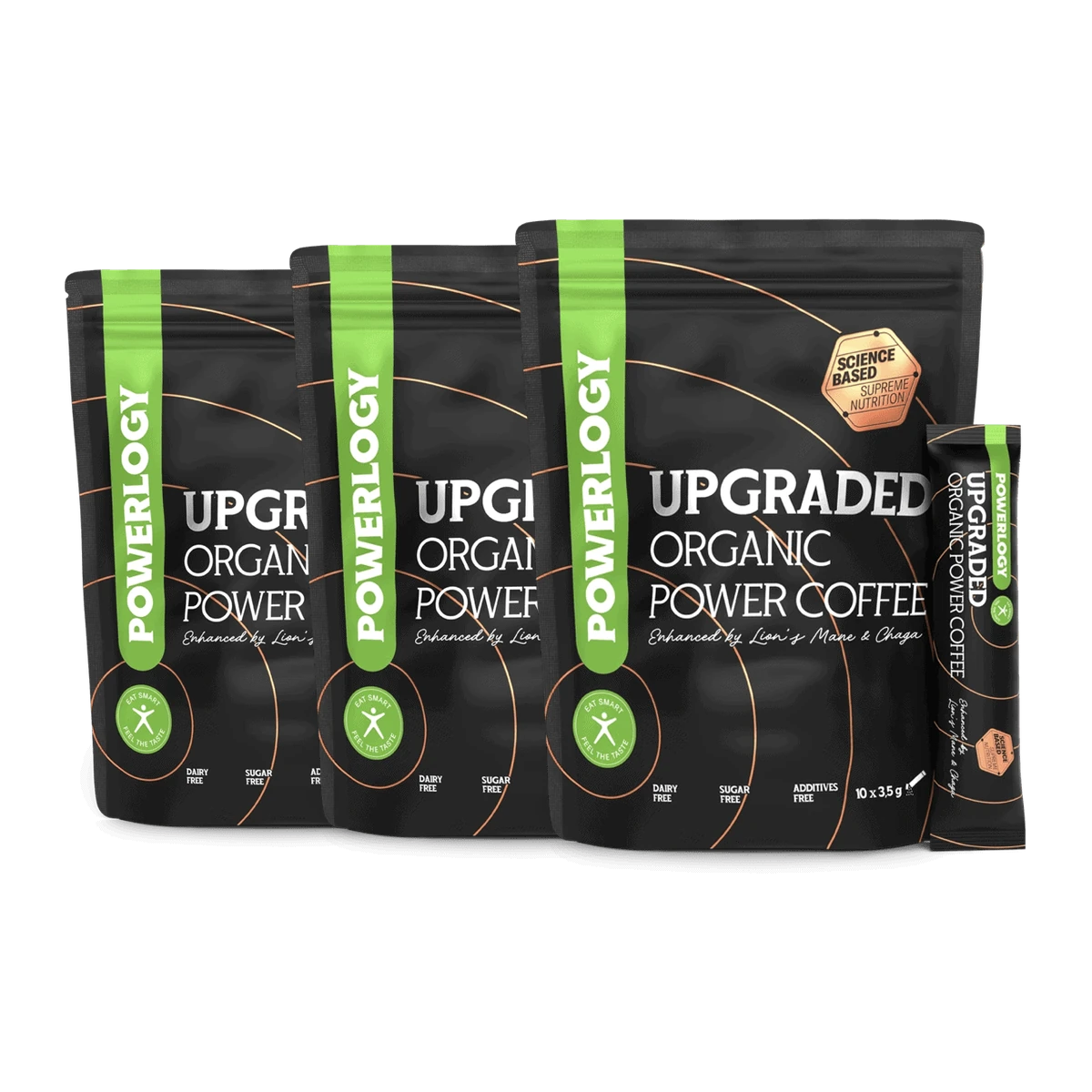 Powerlogy Upgraded Power Coffee 10 x 3,5 g 3 x