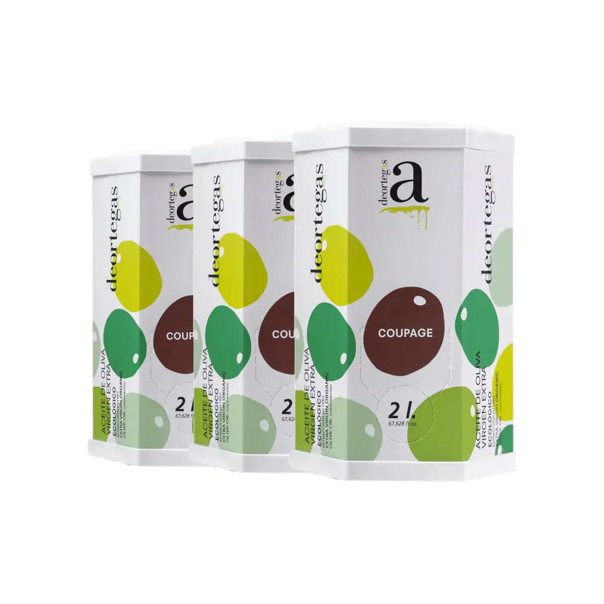 Deortegas Organic Extra Virgin Olive Oil Coupage 2 l 3 x