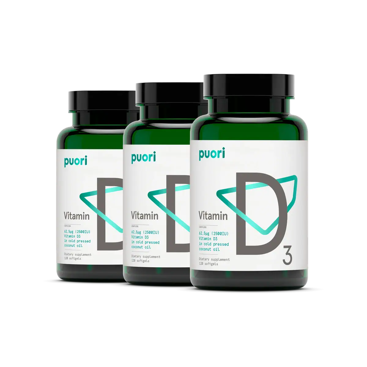 Puori Vitamin D3 120 kapsúl 3 x