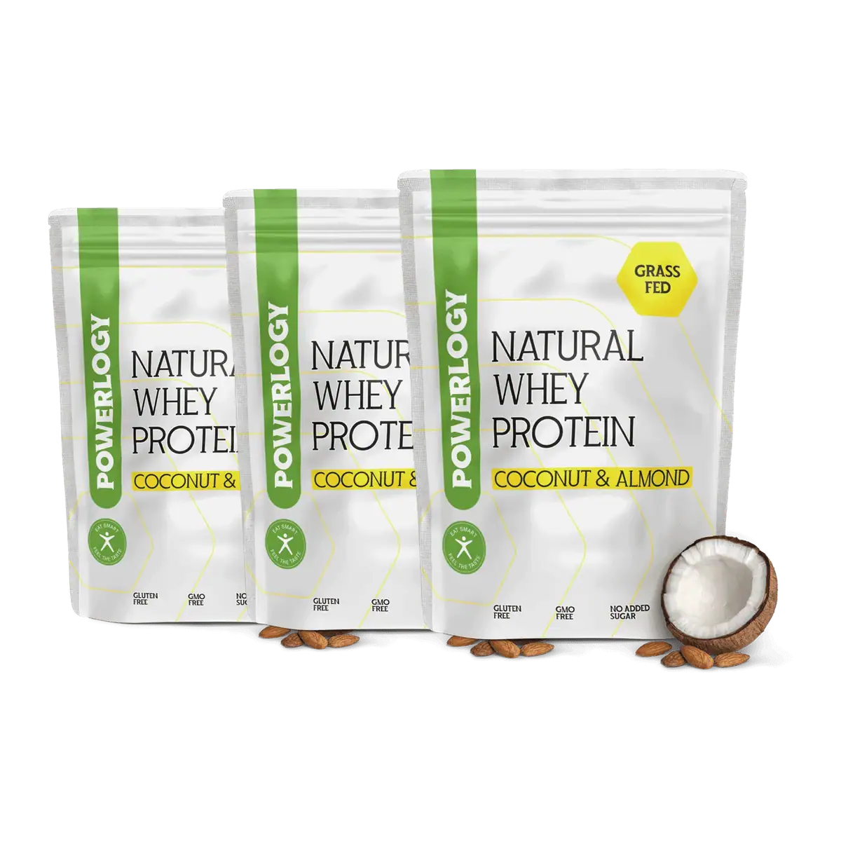 Powerlogy Whey Protein Coconut & Almond 1 kg 3 x
