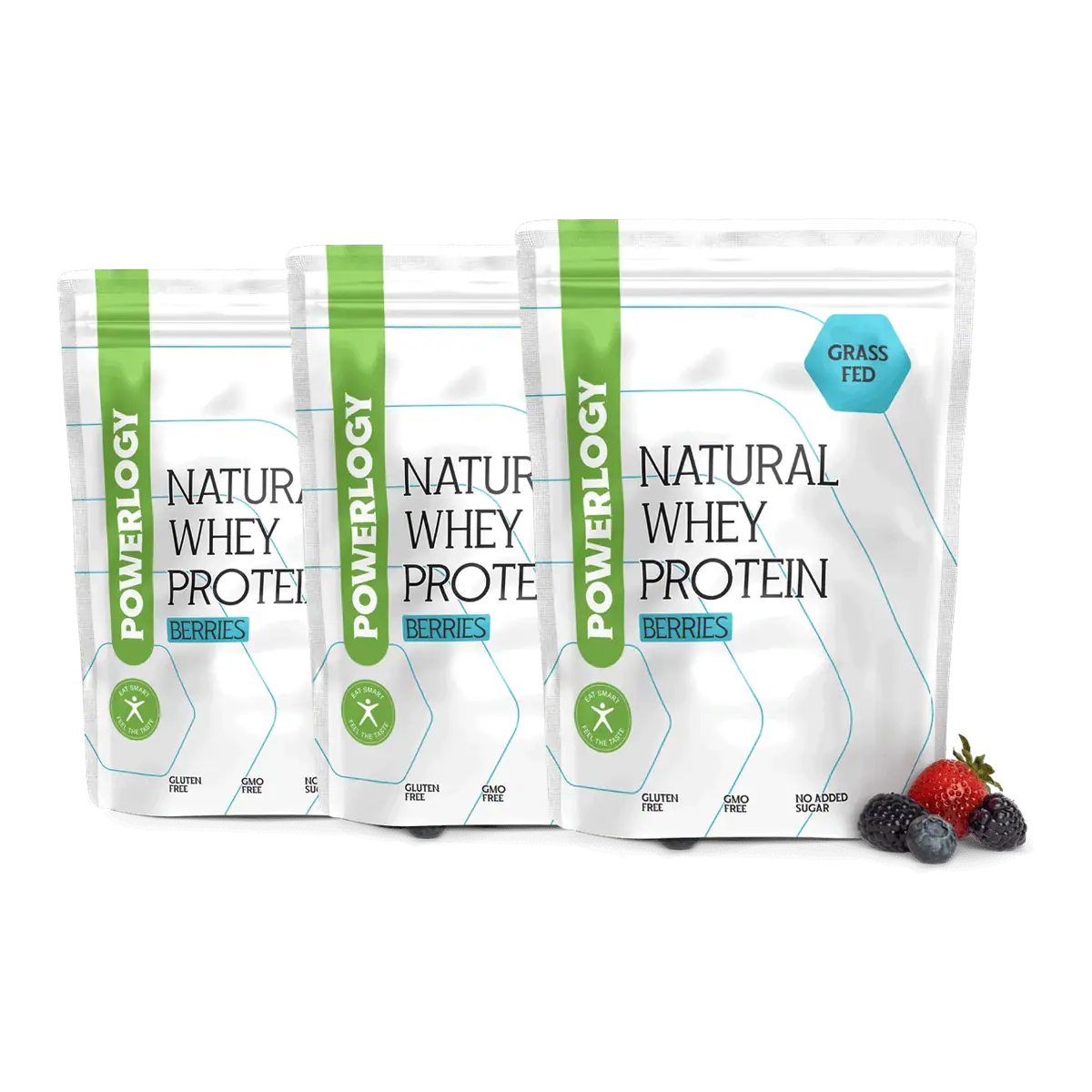 Powerlogy Whey Protein Berries 1 kg 3 x